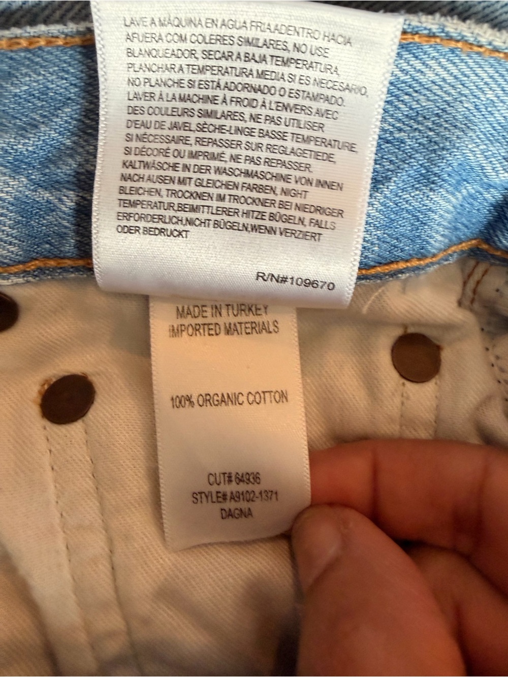 Agolde Light Wash Relaxed Wide-Leg Jeans high rise - Picture 2 of 3